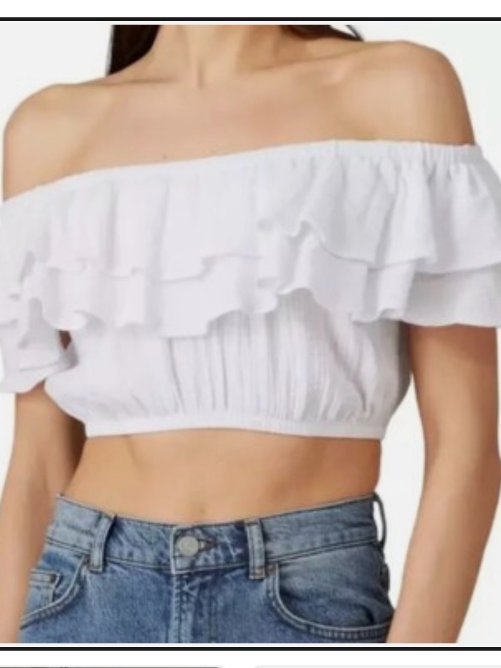Show Me Your Mumu, Kaya, Off the Shoulder, Ruffled Crop Top, sz XS